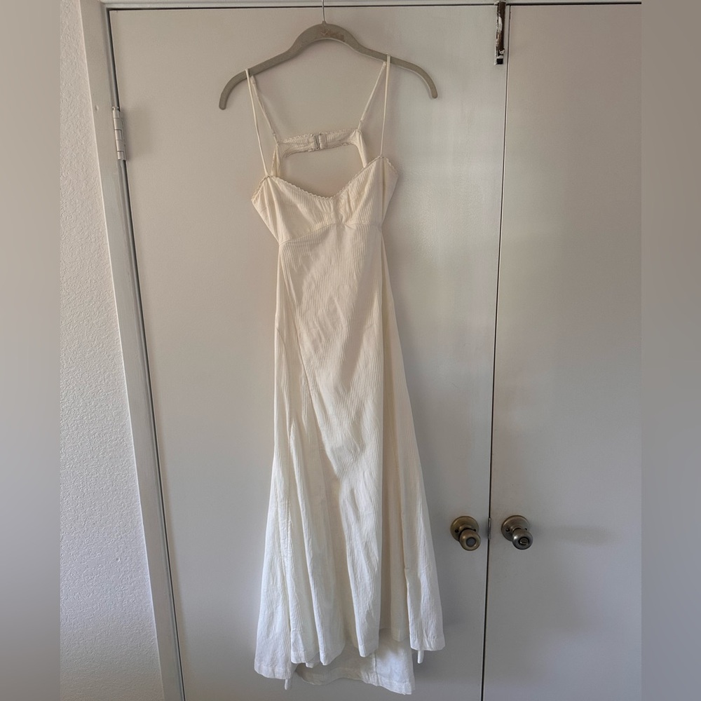 Free People Cream Midi Slip Dress
